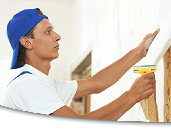 Man remodeling the wall