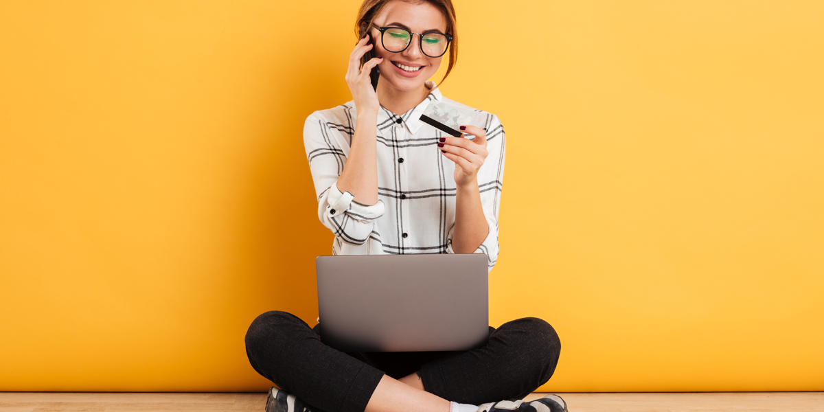 Woman talking on phone